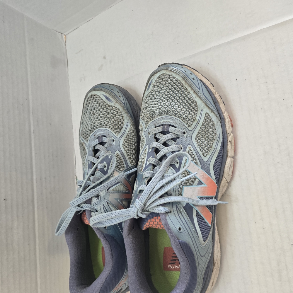 Gray and Pink Athletic Shoes